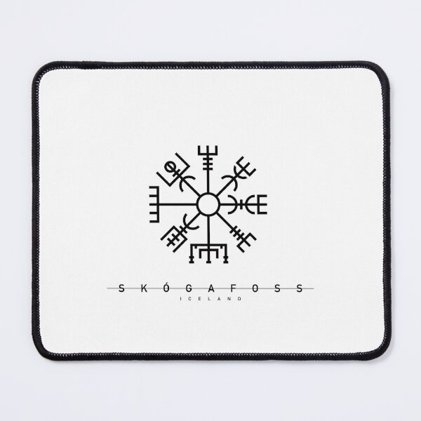 Item preview, Black Skógafoss Iceland Vegvisir Logo designed and sold by WASchaidler.