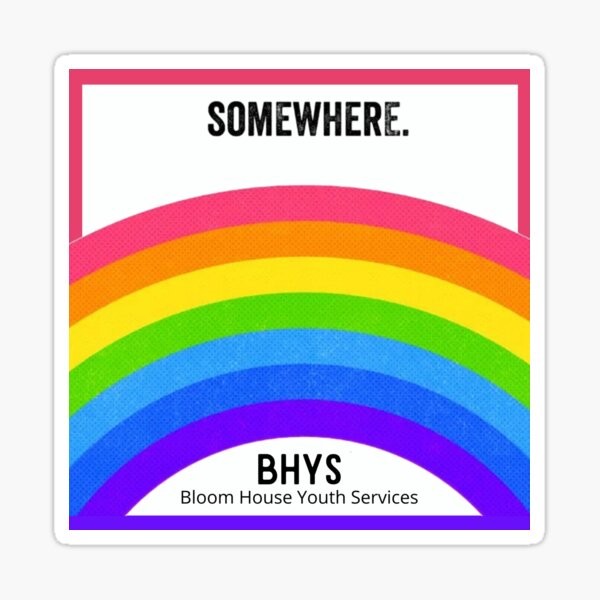 Somewhere Over the Rainbow Square Design Sticker