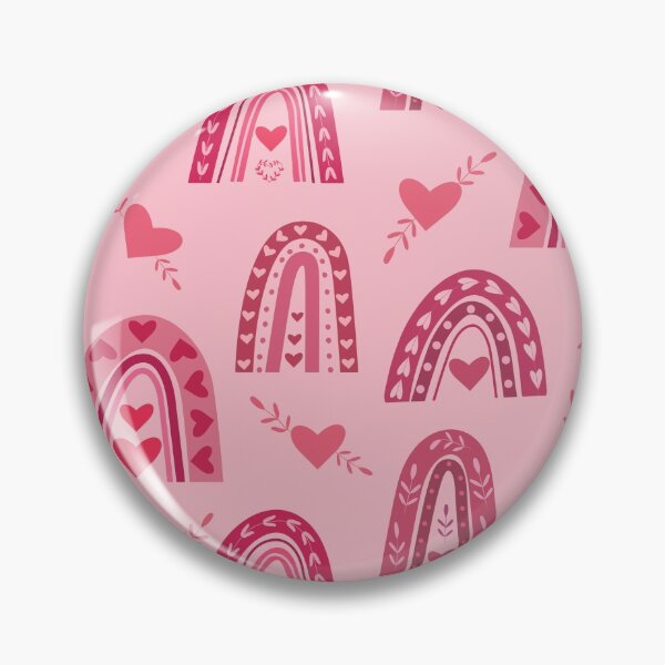 Item preview, Valentine red boho rainbow pattern with hearts and leaves   designed and sold by Yasminepatterns .