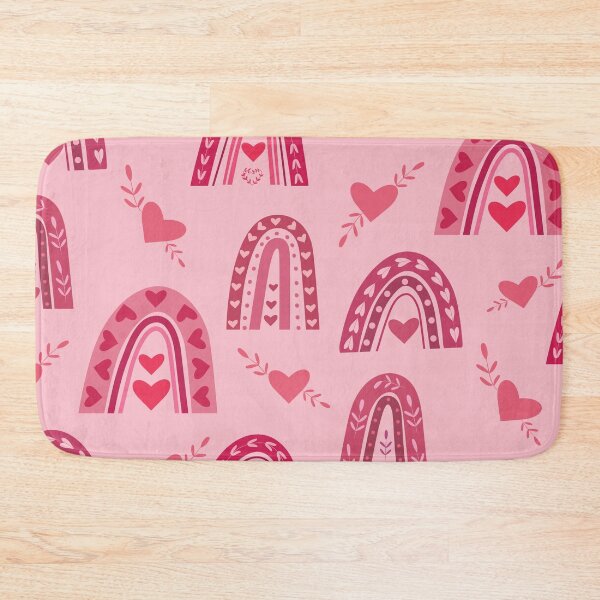 Item preview, Valentine red boho rainbow pattern with hearts and leaves   designed and sold by Yasminepatterns .
