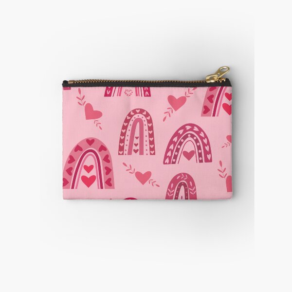 Item preview, Valentine red boho rainbow pattern with hearts and leaves   designed and sold by Yasminepatterns .