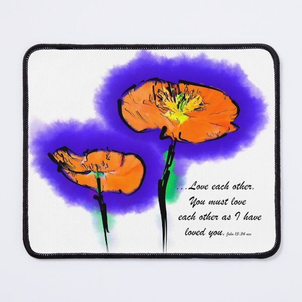 Item preview, Love Each Other Two Poppies designed and sold by KirtTisdale.
