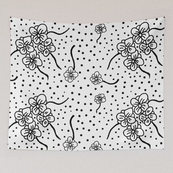 Item preview, Black and White Flowers designed and sold by RepeatCandy.