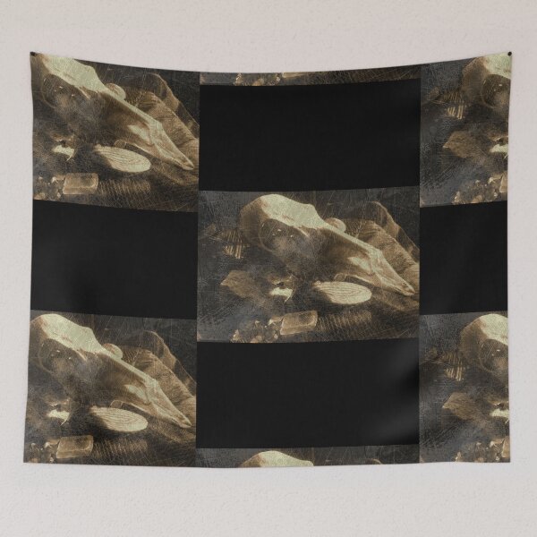 Item preview, Deer Skull Still Life With Minerals Distressed Photography Design designed and sold by EarthArtDesigns.