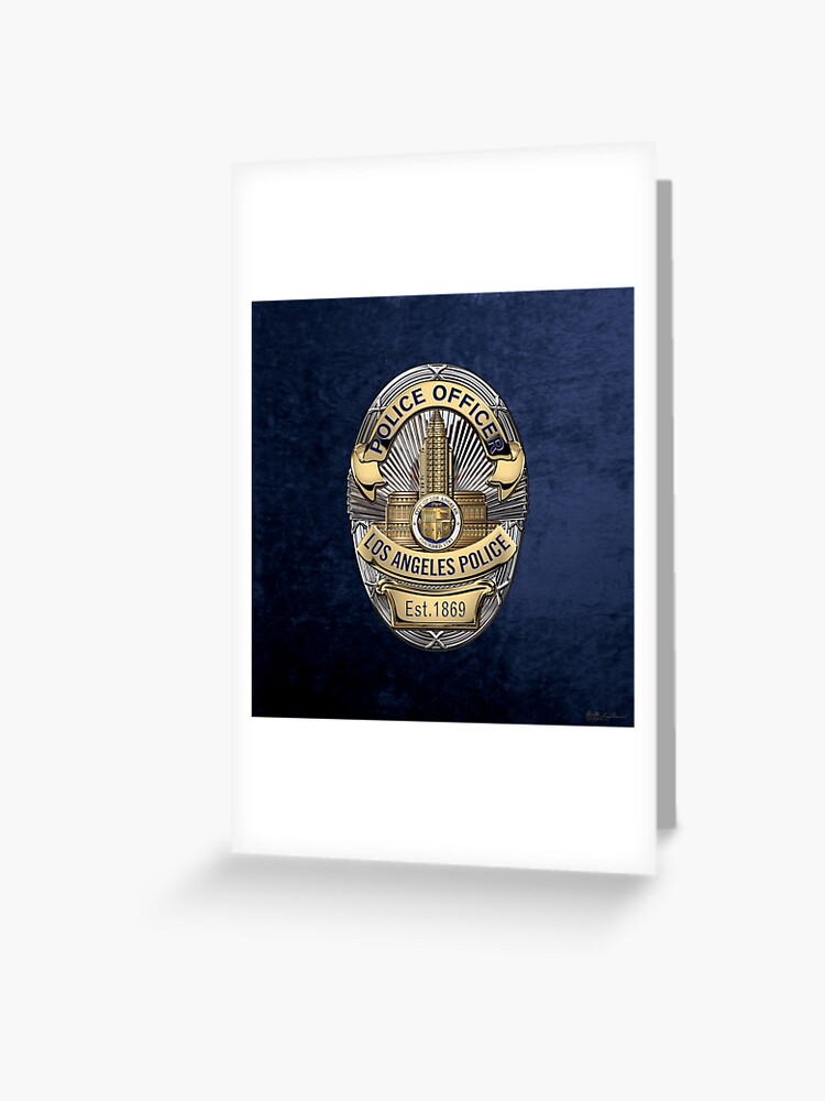 Los Angeles Police Department Lapd Police Officer Badge Over