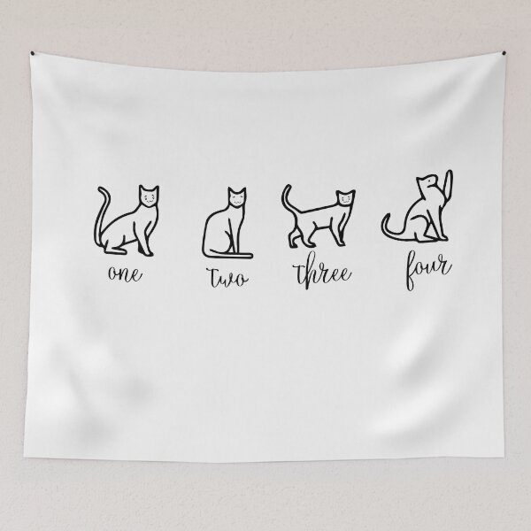 Item preview, one two three four Cat Tshirt  Cat, Cute Cat Tee designed and sold by Rscreative18.