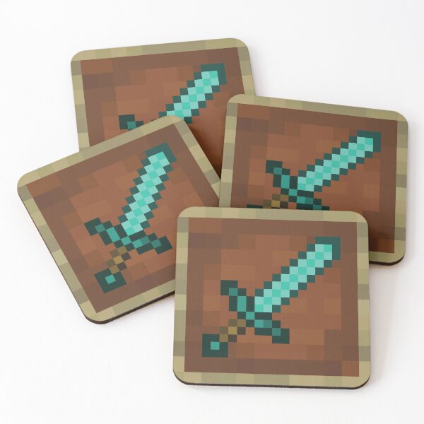 Pixel Art Sword Coasters | Redbubble