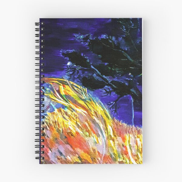 Item preview, Nature,Evening,Gust of wind, tree with grass, field, abstract painting   designed and sold by Fragrance7.