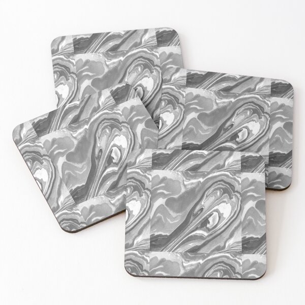 Item preview, Square Tile Marble Jasper And Agate Silver Gray Watercolor Texture II designed and sold by Irina Sztukowski.