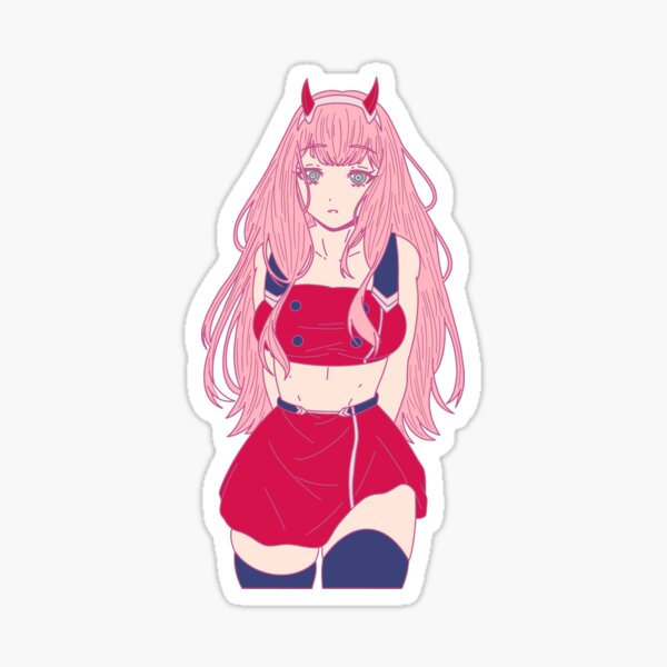 Anime. Darling in the FranXX art. Zero Two. Kokoro. Miku. Ichigo. Ikuno  Sticker for Sale by LezaZechel