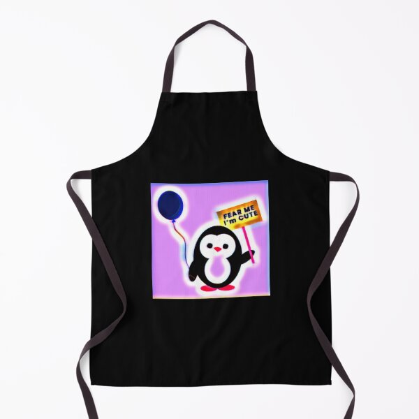 Item preview, INNOCENT LOOKING PENGUIN - FEAR ME I'M CUTE IN PURPLE designed and sold by MrCreativeArts.
