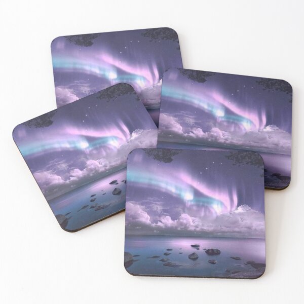 Item preview, northern lights purple and green  designed and sold by HowlingClothing.