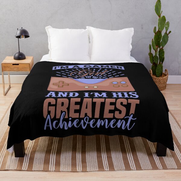 Item preview, I'm a gamer girl and I'm his greatest achievement designed and sold by UglyBoyDesign.