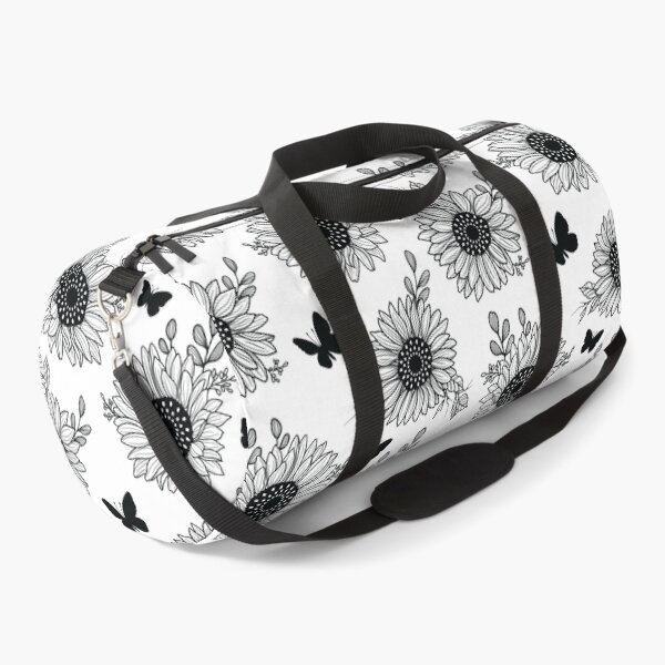 Artikelvorschau, Sonnenblumen- und Schmetterlingsmusterillustration entworfen und verkauft von CompassandCrate.