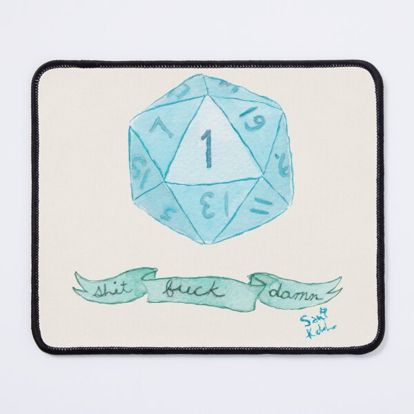 Item preview, Nat 1 - D20 and appropriate swears designed and sold by Sami Kelsh.