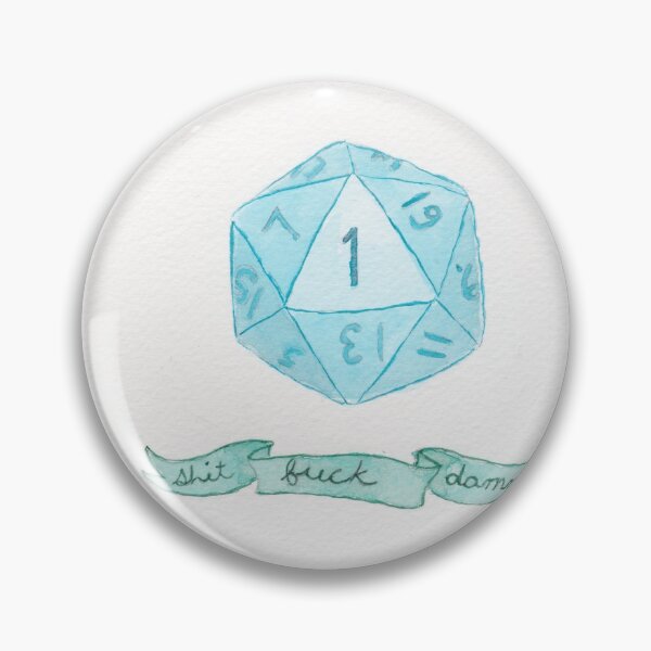 Item preview, Nat 1 - D20 and appropriate swears designed and sold by Sami Kelsh.