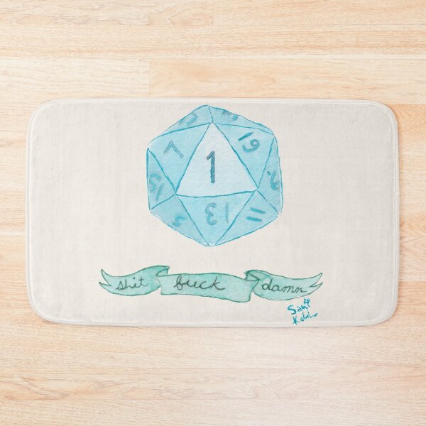 Item preview, Nat 1 - D20 and appropriate swears designed and sold by Sami Kelsh.