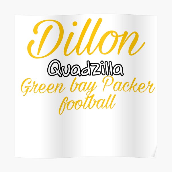 AJ Dillon Poster Green Bay Packers Wall Art Printable 