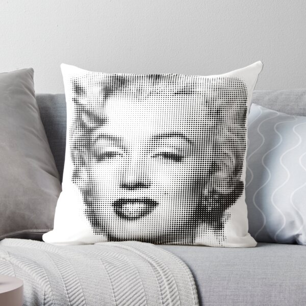 Marilyn Monroe Halftone Throw Pillow for Sale by Carocas20