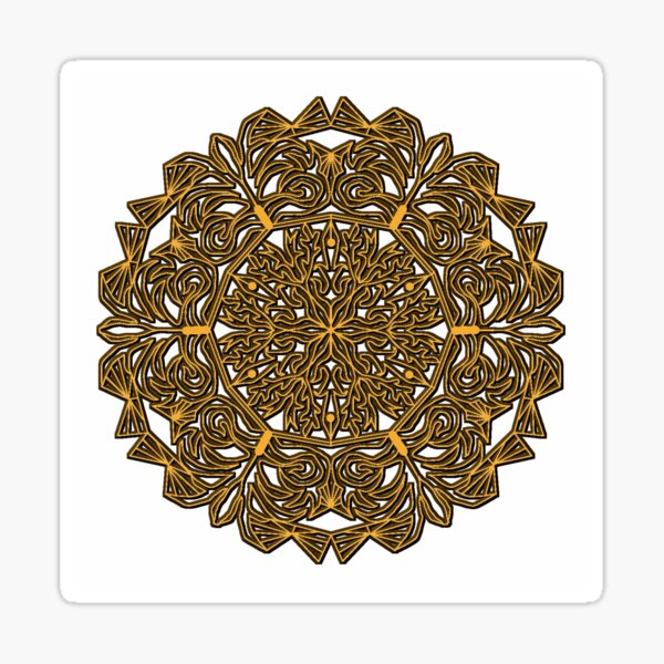 #179 mandala colored Sticker