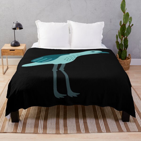 Item preview, Teal Bush-stone Curlew on Black designed and sold by Digitaldingo.