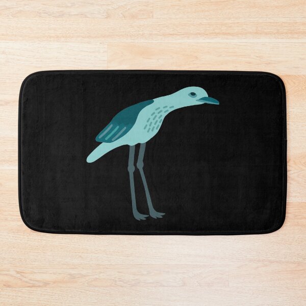 Item preview, Teal Bush-stone Curlew on Black designed and sold by Digitaldingo.