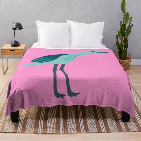Item preview, Teal Bush-stone Curlew on Pink designed and sold by Digitaldingo.