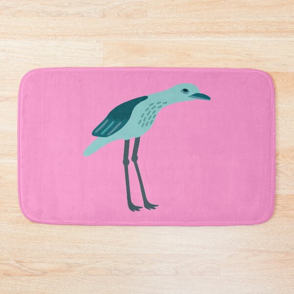 Item preview, Teal Bush-stone Curlew on Pink designed and sold by Digitaldingo.