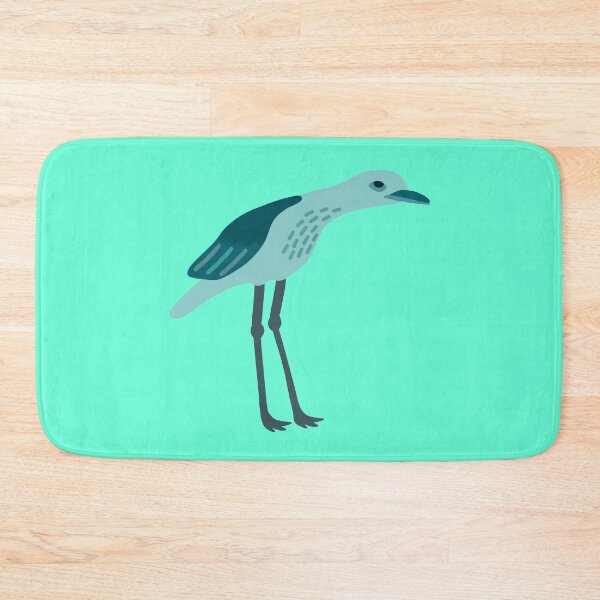 Item preview, Teal Bush-stone Curlew on Aqua designed and sold by Digitaldingo.
