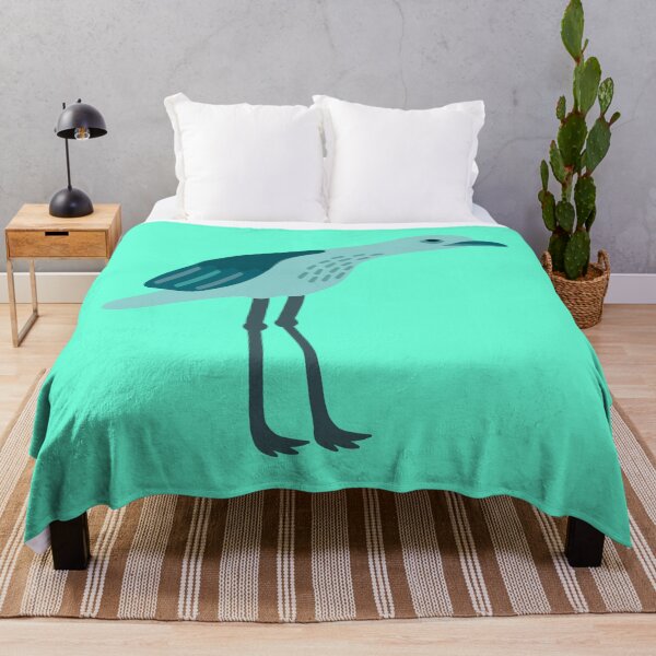 Item preview, Teal Bush-stone Curlew on Aqua designed and sold by Digitaldingo.