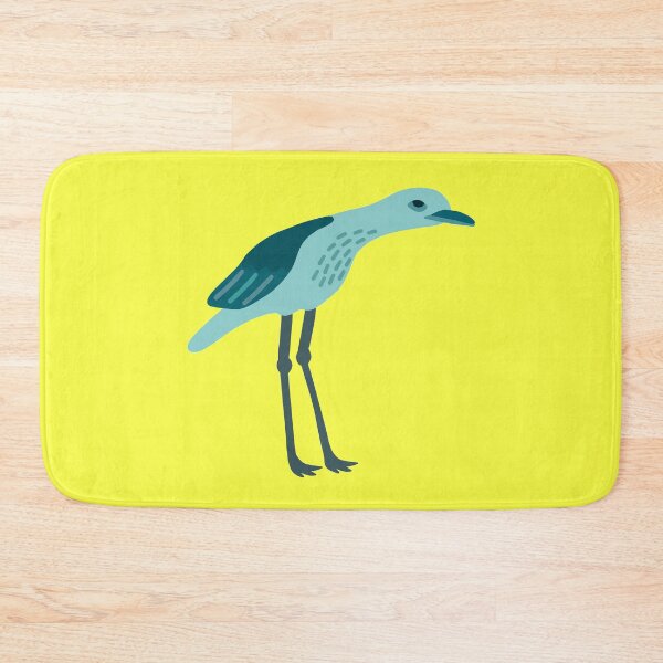 Item preview, Teal Bush-stone Curlew on Yellow designed and sold by Digitaldingo.