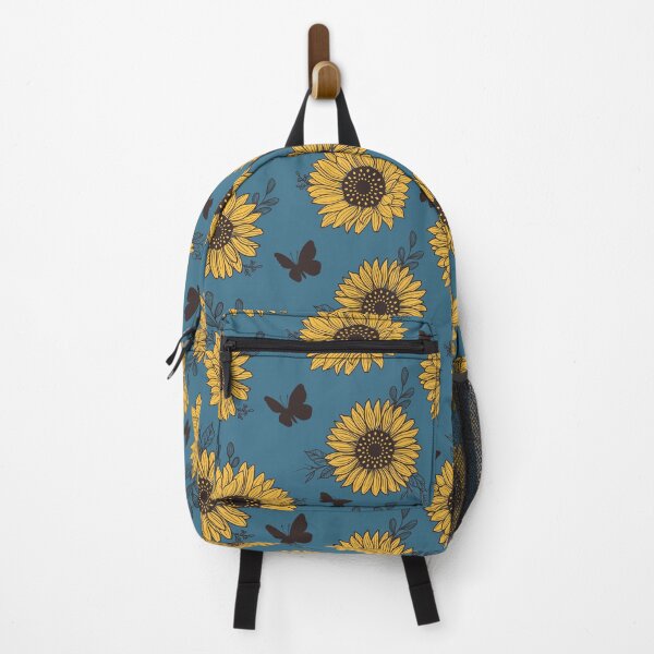 Item preview, Sunflower and butterfly pattern illustration designed and sold by CompassandCrate.