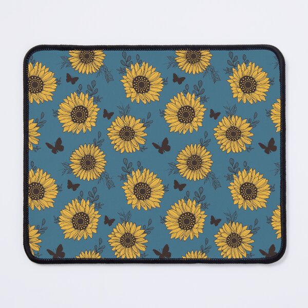 Item preview, Sunflower and butterfly pattern illustration designed and sold by CompassandCrate.