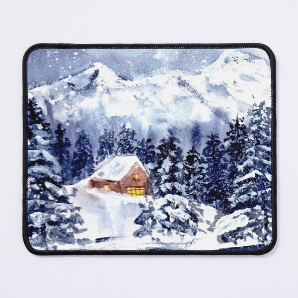 Item preview, Winter Cabin Landscape designed and sold by laurelbeard.