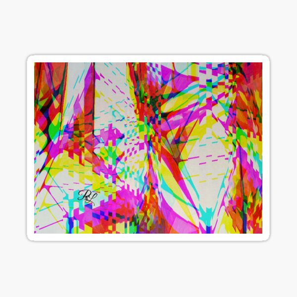 Retro Tech Abstract Sticker