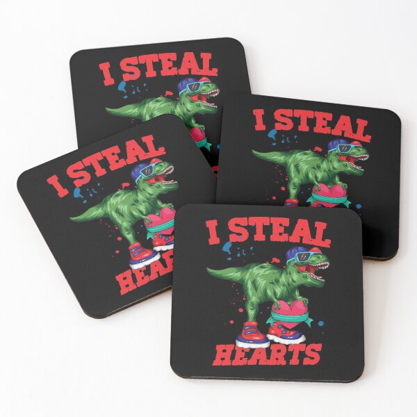 Item preview, I Steal Hearts Trex Dino, Cute Valentines Days Kids Boys Design designed and sold by PrintOfi.