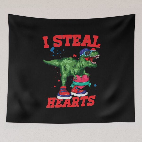 Item preview, I Steal Hearts Trex Dino, Cute Valentines Days Kids Boys Design designed and sold by PrintOfi.