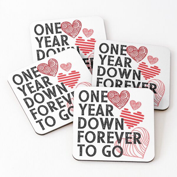 Item preview, One year anniversary gift for couple - One year down forever to go designed and sold by PlusAdore.