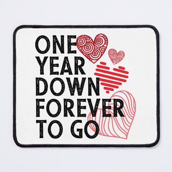 Item preview, One year anniversary gift for couple - One year down forever to go designed and sold by PlusAdore.
