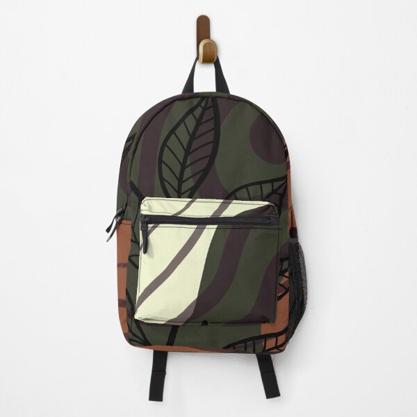 Item preview, Abstract Shapes and Florals - Green, Brown, and Wine Red designed and sold by GenAumonier.