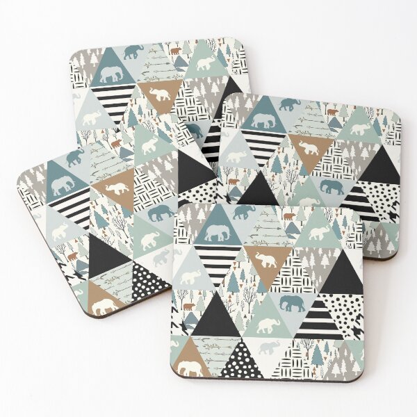 Item preview, Elephant Forest Animal Triangles  designed and sold by SweetTea4U.