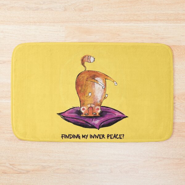 Item preview, Funny orange, ginger, Cat trying to find inner peace with yoga designed and sold by marina63.