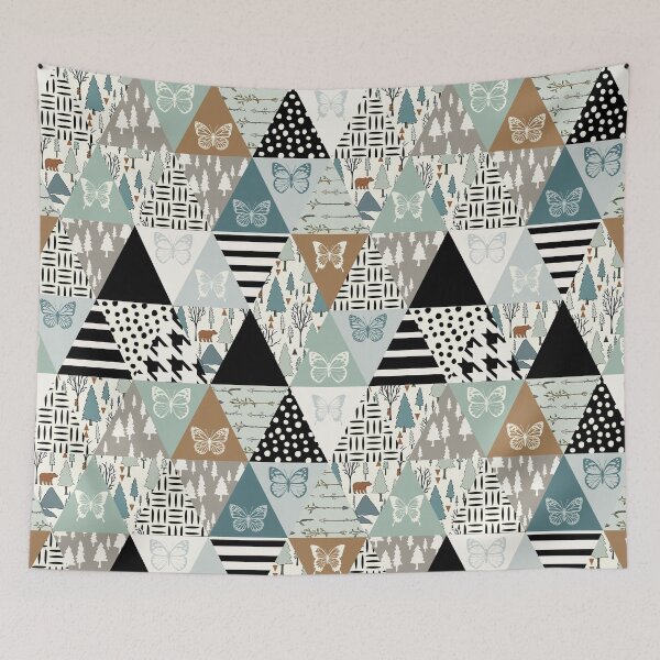 Item preview, Butterfly Forest Animal Triangles  designed and sold by SweetTea4U.