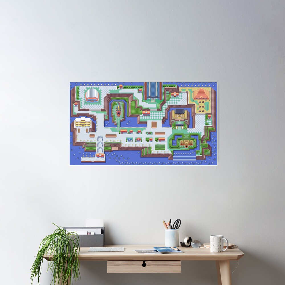 Emerald Battle Frontier Map Poster