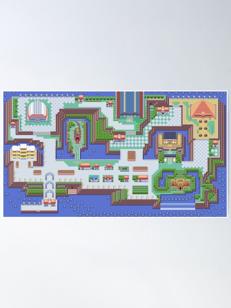 Alternate view of Emerald Battle Frontier Map Poster