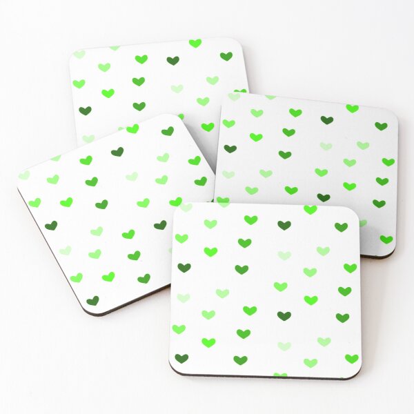 Item preview, Green Gradient Repeating Hearts designed and sold by Sketches by Sophie.