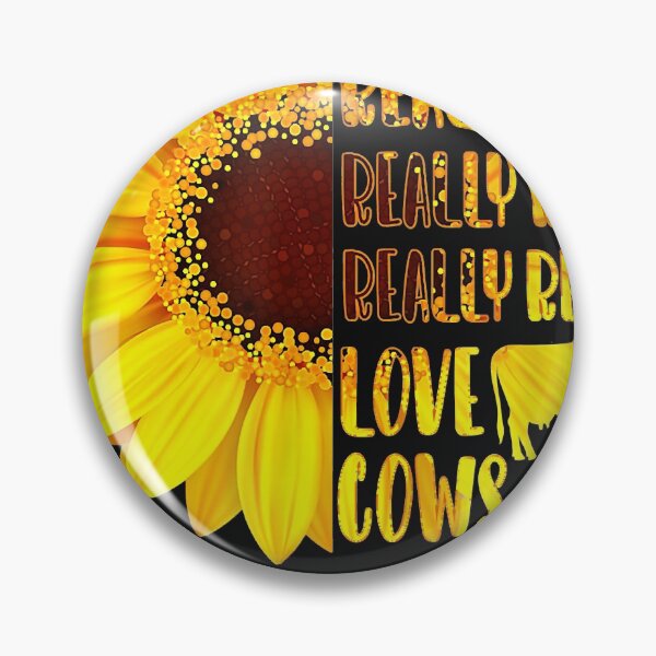 Item preview, I Just Really Really Really Love Cows Farmer Sunflower T-Shirt designed and sold by sandrbin.