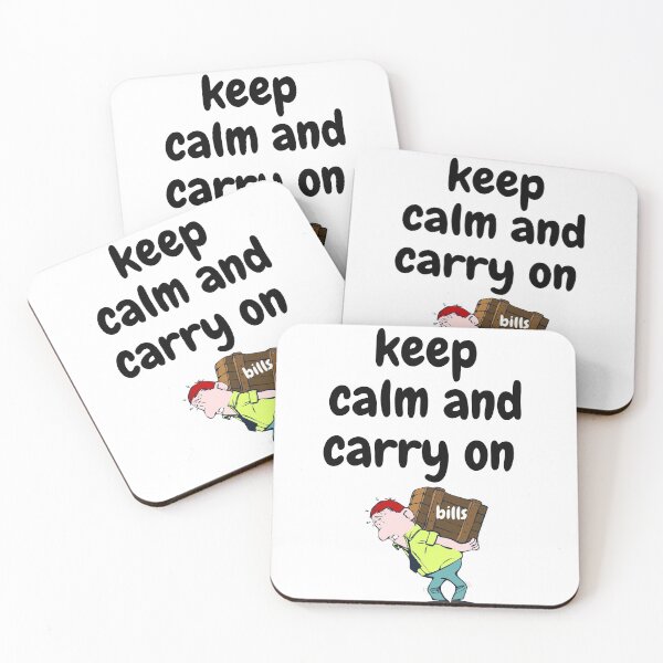 Item preview, Keep Calm and Carry On Funny Man with a Box of Bills designed and sold by silviaol.