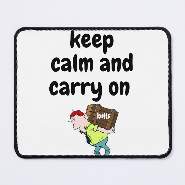 Item preview, Keep Calm and Carry On Funny Man with a Box of Bills designed and sold by silviaol.