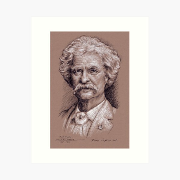 Mark Twain better known as Samuel L. Clemens Art Print